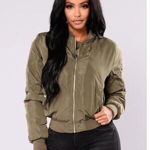 Fashion Nova Tadashi Bomber - Olive